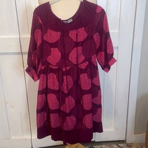 Anthropologie Girls From Savoy 100% Silk Bouquet Toss Dress